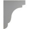 Ekena Millwork 5 1/4"W x 8 1/2"D x 11"H Bedford Wood Vintage Decor Bracket, Pebble Grey BKTWD05X09X11BEPG - alternate 2
